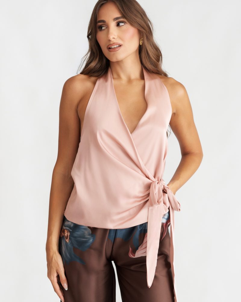Rosé Satin Top