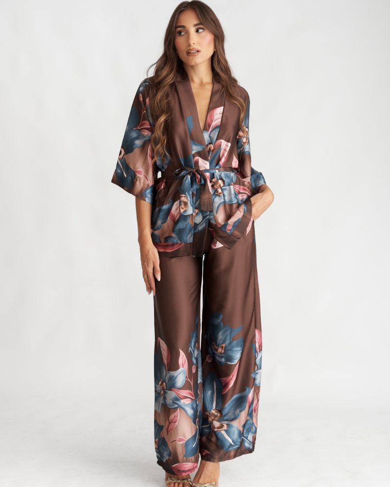 Mocha Kimono Set